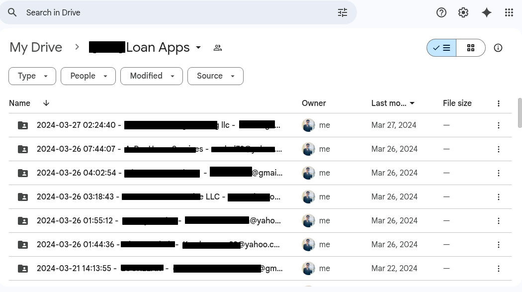 Auto Generated Loan Apps